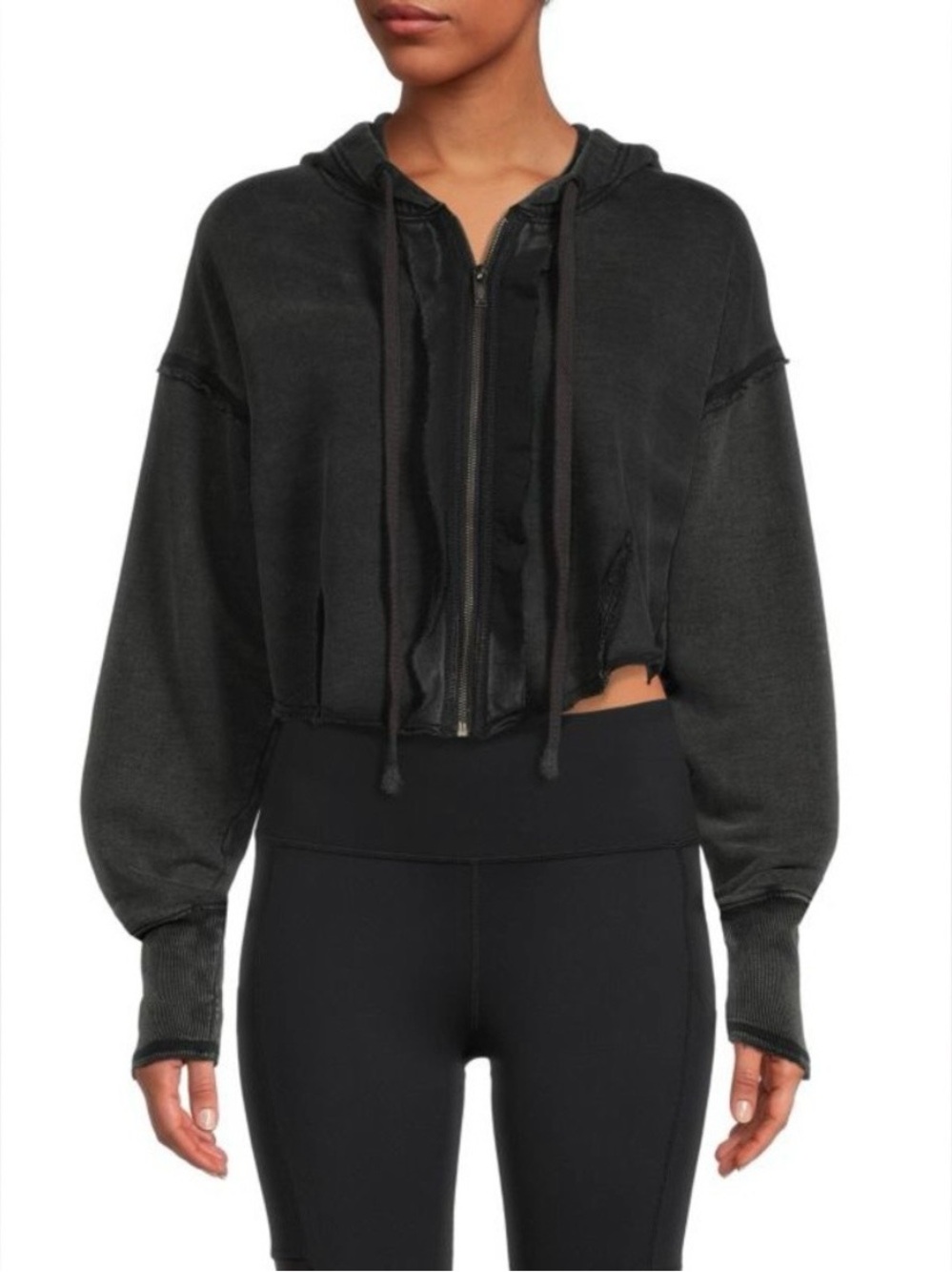 FREE PEOPLE MOVEMENT Body Language Cropped Hoodie | Size Small Cropped FP Hoodie